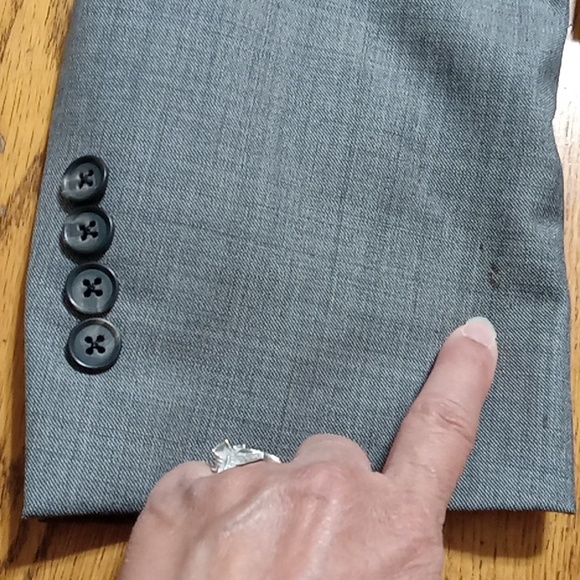 Brooks Brothers s Mens Blazer Sports Coat Gray Business Preowned 41R W35 FLAW - Picture 2 of 15